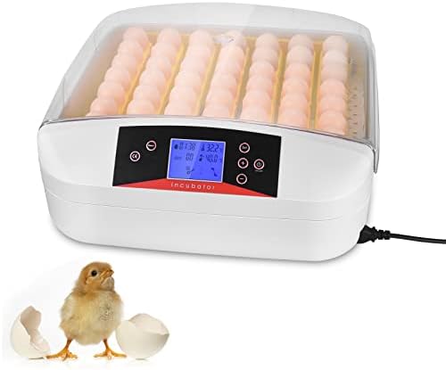ETE ETMATE Yumurta Kuluçka Makinesi, LCD Yüksek Çözünürlüklü Ekranlı 55 Yumurta Tam Otomatik Kuluçka Makinesi, Otomatik Yumurta