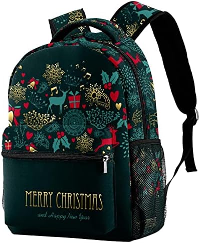 Okul sırt çantası kız erkek açık yürüyüş seyahat çantası sırt çantası geyik ve merry christmas baskılı Sackpack için