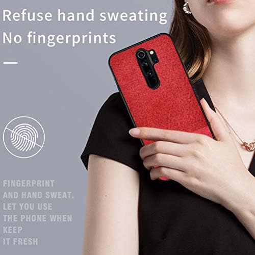 SHUNDA Kılıf Xiaomi Redmi ıçin 9, Yumuşak Bez Kumaş Kapak ıle TPU Iç Kaymaz Çizilmeye Dayanıklı Şık Ince Tam Vücut Koruyucu