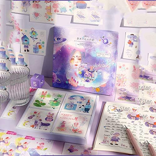 Hediye Kutusu DIY El Hesap Planlayıcısı Güzel Günlüğü Kawaii Dekoratif Sticker Kırtasiye Etiket Seti Albümü Yapışkan Çıkartmalar