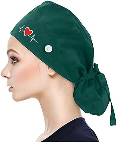 Unisex Pamuk Türban Şapka Fırçalama Kap Düğmeleri ile Kabarık Baskı Şapka ile şapka içi bantı için Kadın ve Erkek
