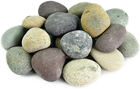 Meksika Plaj Çakıl Dekoratif Taşlar 20 Pound Karışık 2 -3 Bahçe, Peyzaj ve Aquascaping için Düzeltilmemiş Cilasız Taşlar