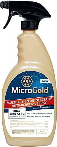 (2 PAKET) MicroGold Çok Etkili Dezenfektan ve Antimikrobiyal, Berrak, 24oz