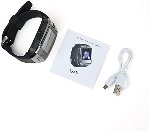 Erkekler, Kadınlar veya Çocuklar için Q18 Android Bluetooth Akıllı Saat, Su Geçirmez (Gümüş)