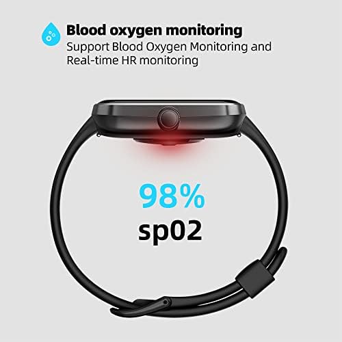 Akıllı saat, spor ızci Kalp Hızı Uyku kan oksijen monitörü Etkinlik Tracker Dokunmatik Ekran 5ATM Su Geçirmez müzik kontrol
