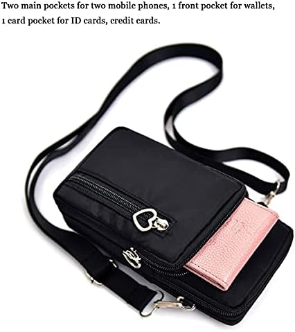 Evrensel Crossbody Cüzdan Telefonu Çanta Kadınlar için Mini Omuz Kol Çantası Cep Telefonu Çanta için Uyumlu iPhone / Samsung
