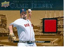 David Wells Boston Redsox Beyzbol Forması Kartı-Beyzbol Oyunu Kullanılmış Kartlar