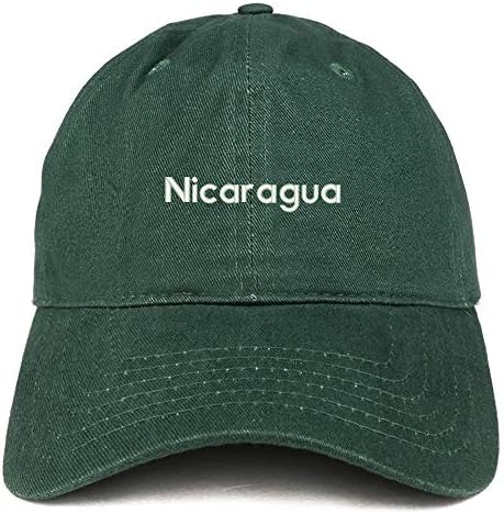 Moda Giyim Mağazası Nikaragua İşlemeli Yapılandırılmamış Pamuklu Baba Şapkası