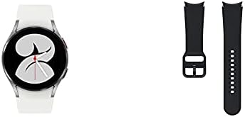 SAMSUNG Galaxy İzle 4 40mm Smartwatch ile EKG Monitör Tracker LTE ABD Versiyonu, Gümüş ile Samsung Silikon Watch Band Kayışı