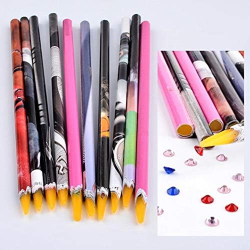 CHoppyWAVE mum boya balmumu süsleyen kalem kalem Rhinestones Seçici DIY Salon manikür sanat aracı Rastgele renk