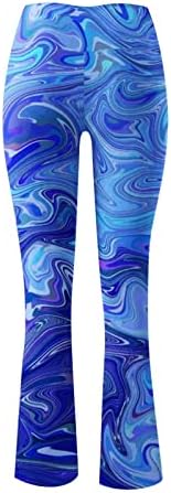 2022 Womens Flare Yoga Pantolon Yüksek Bel Karın Kontrol Egzersiz Tayt Trendy Çizgili Streç Atletik Baggy Sweatpants