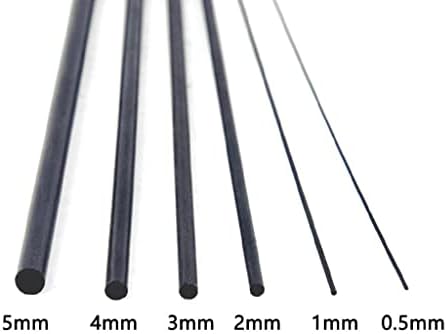 MYCZLQL 10 Adet Karbon Fiber Çubuk 1000mm Uzunluk ve Çap 0.5 mm - 7mm Yuvarlak Katı Karbon Çubuklar, Sabitleme ve Güçlendirme