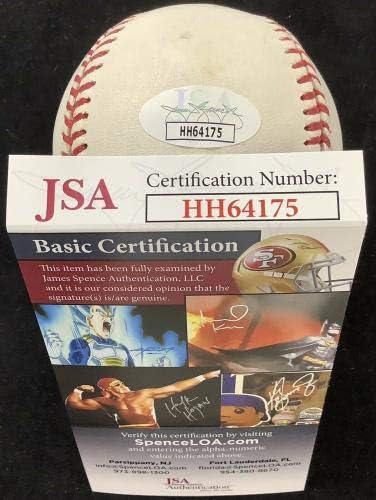 Jake LaMotta İmzalı Beyzbol Rawlings Boks İmzası Raging Bull Inscript JSA İmzalı Boks Çeşitli Eşyalar