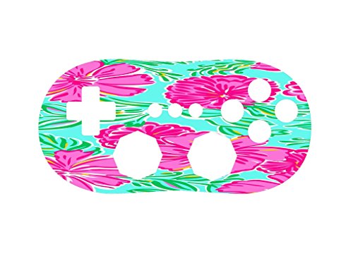 Parlak Çiçekler Renkli Sanat Tasarım Vinil Decal Sticker Cilt debbie'nin Tasarımlar tarafından Wii Klasik Denetleyicisi için