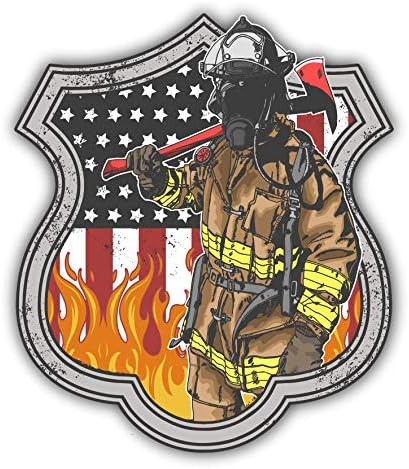 İtfaiyeciler rozet w Flames EMT Paramedics destek tampon etiket çıkartma