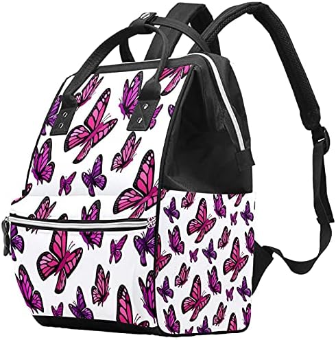 Laptop sırt çantası seyahat sırt çantası rahat Daypacks okul omuz çantası genç kız erkek kelebekler desen için
