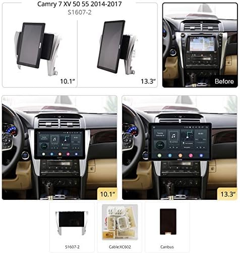 Foof Araba Radyo 2 Din Android Araba Stereo Medya Oynatıcı 13.3 Dokunmatik Ekran ın-Dash Otomatik Dönebilen Kafa Ünitesi ile