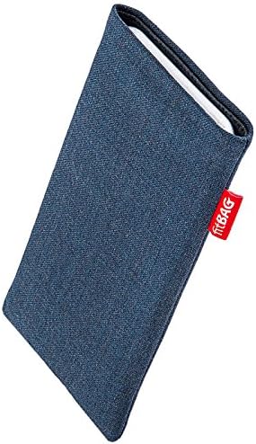 fitBAG Jive Mavi Özel Tailored Kollu için Xiaomi Poco F3 | Almanya'da Yapılan / İnce Takım Elbise Kumaş kılıf Kapak için Mikrofiber