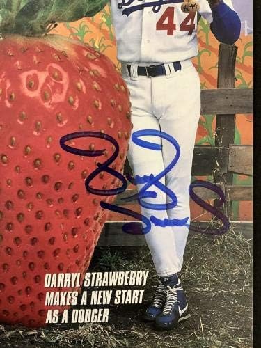 Darryl Strawberry İmzalı Sports Illustrated Kids Dodgers ETİKETSİZ Ağustos 91 JSA İmzalı MLB Dergileri