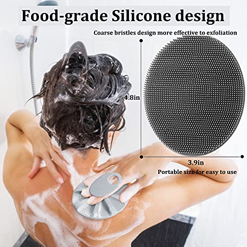 YEADMAL Silikon Vücut Scrubber Duş Temizleme Fırçası Ped Banyo Peeling Yumuşak Kıllar SPA Masaj Cilt Bakımı Aracı,Hassas ve
