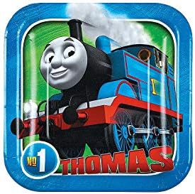 Eğlenceli Express-Thomas Tren tatlı Tabağı için Doğum Günü-Parti Malzemeleri-Lisanslı Sofra-Lisanslı Tabaklar ve Kaseler-Doğum