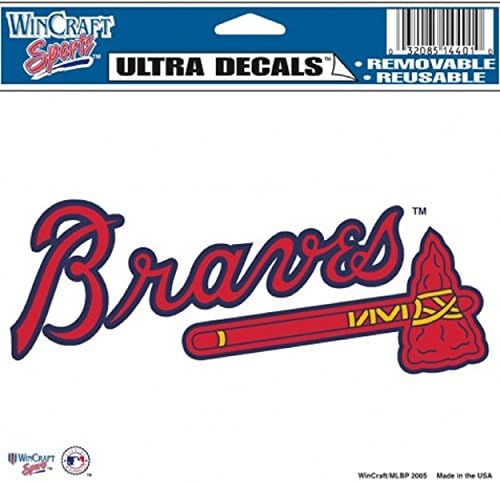 WinCraft MLB Atlanta Braves Çok Kullanımlı Renkli Çıkartma, 5 x 6
