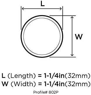 Amerock / Dolap Düğmesi | Beyaz/1-1 / 4 inç (32 mm) Çap / Günlük Miras / 1 Paket / Çekmece Düğmesi / Dolap Donanımı