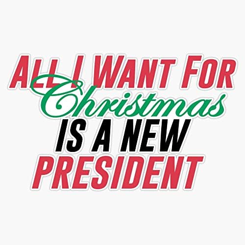 Noel İçin Tek İstediğim Yeni Bir Başkan Çıkartması Tampon Çıkartması Vinil Çıkartması 5