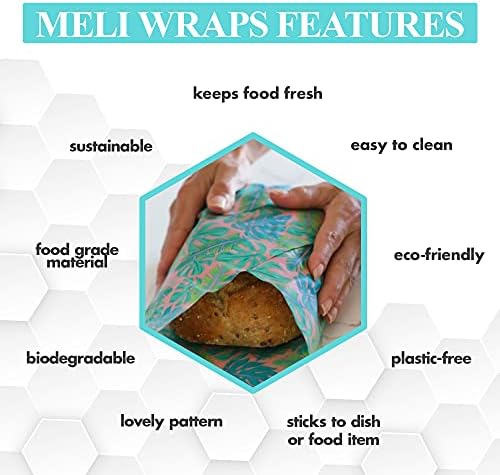 Meli Wraps-3-Pack yeniden kullanılabilir balmumu gıda, eko-bilinçli gıda depolama, küçük, orta ve büyük gıda sarma, Kahanu