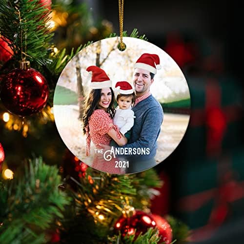 Kişiselleştirilmiş Photoshop Santa Şapka Aile Noel Süsleme-Özel Süsler Noel Aile Eve Taşınma Hediyeler Tatil için ABD'de yapılan