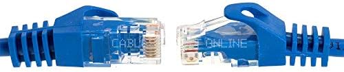 Kablolar Doğrudan Çevrimiçi Snagless Cat5e Ethernet Ağ Yama Kablosu Mavi 6 Feet