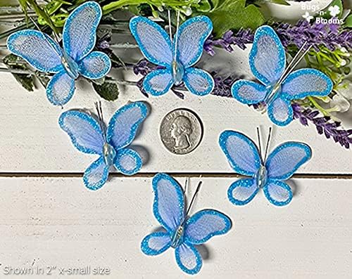 Kelebek Süslemeleri Naylon Sahte Örgü Yapay Tiny Mini Kelebekler Dekor Bebek Duş Çocuk Kreş Çocuk Yatak Odası Kız Doğum Günü