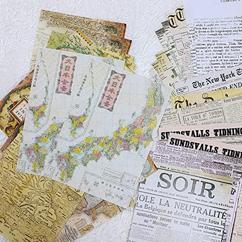 30 PCS Dekoratif Kağıtları Vintage DIY Sanat Zanaat Malzeme Yazılabilir için Karalama Defteri Günlüğü Albümü Sanat El Sanatları