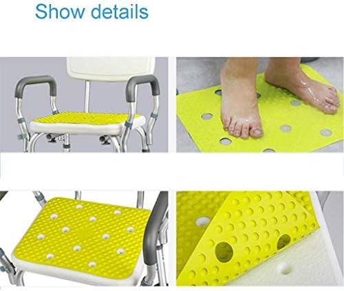 FXLYMR Duş Oturağı Duş Sandalyesi, Ücretsiz Yardımcı Tutma Çubuğu ile Ayarlanabilir Banyo Taburesi, Dayanıklı Alüminyum Ayaklı