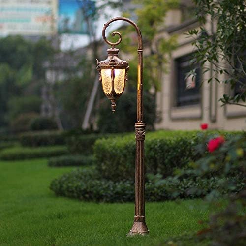 Dıcaı tek kafa yol açık sonrası ışık geleneksel 1.4 m kapı sütun aydınlatma Antik Pirinç bronz bahçe lambası su geçirmez Ayağı