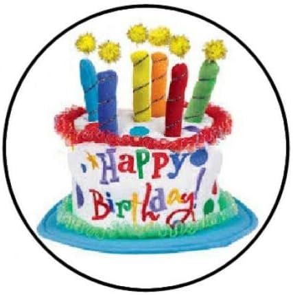 48 ADET Mutlu Doğum Günü Pastası Zarf Mühürler Etiketler Etiketler 1.2 Yuvarlak L099