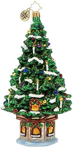 Christopher Radko El Yapımı Avrupa Cam Noel Dekoratif Figürlü Süs, Güzel Dengeli Bir Ağaç