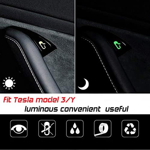 Skyview Tesla-Kapı-Açık-Sticker-Hatırlatma Modeli-S-3-Y için Aydınlık-Kapı-Çıkış-Düğme - Sticker Kabin-Webcam-Kamera-Kapak-Slayt