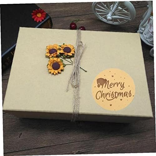 TOSSPER 500 pcs Noel Çıkartmalar Altın Damgalama Etiket Etiket Ambalaj Hediye Kutuları Kartları için Çiçek Gıda