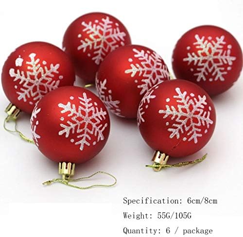 WPBOY Noel Ağacı 6 Pcs Noel ağaç dekor Topu 3 Cm Biblo Asılı Noel Partisi Süs Süslemeleri Ev için 2022 Yeni Yıl noel süslemeleri