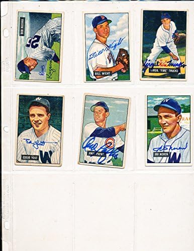 1951 Bowman 104 Virgil Kamyon Detroit Tigers imzaladı