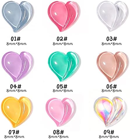 10 Adet Nail Art Kompakt Yaratıcı Reçine Aşk Şeker Takı Tırnak DIY Malzemeleri Kızlar için tırnak takısı Kompakt Güzellik için