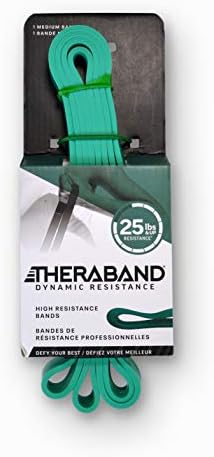 TheraBand Yüksek Direnç Bandı, Esnekliği Artırmak için Elastik Süper Bantlar, Yaralanma Rehabilitasyonu ve Tüm Vücut Antrenmanları,
