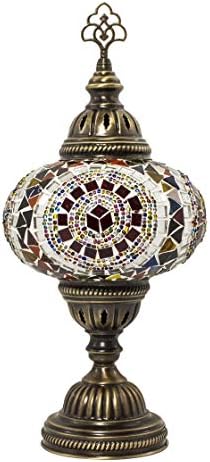 (20 Varyasyon) Türk Lambası-El Yapımı Türk Mozaik Masa Lambası-Dekoratif Fas Lambası - Rustik Serin Mozaik Lambalar-Vitray