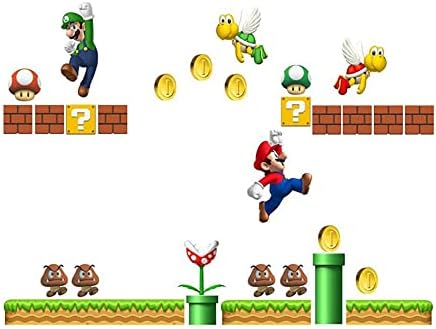 Süper Mario duvar çıkartmaları Depo Süper Mario Bros Luigi çocuk Odası Dekor Duvar Sticker