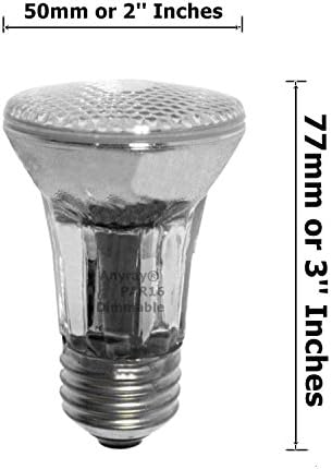2-LED 5W Ampuller, 50 Watt Eşdeğeri, PAR16, E26, Kısılabilir Anyray ( Günışığı Beyaz 6000K )
