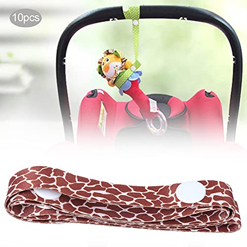 Polyester Meme Klip Zinciri Yaygın Olarak Kullanılan Emzik Klip Zinciri Güvenli Arabaları Bebek Arabası (Zürafa Desen, 60Cm1.