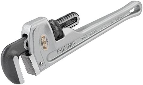RIDGID 47057 Model 812 Alüminyum Düz Boru Anahtarı, 12 inç Sıhhi Tesisat Anahtarı, Küçük, Gümüş