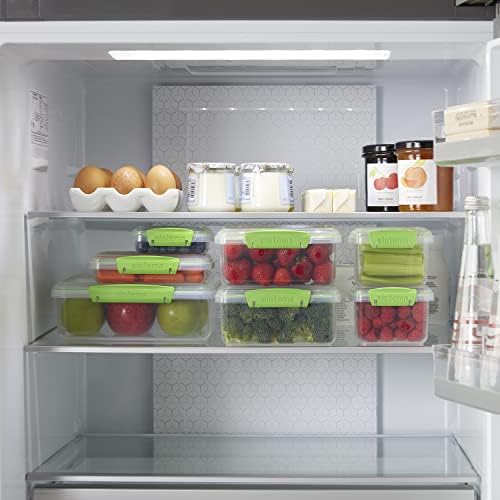 Sistema / 6 Plastik Kapak | 4 Tencere Gitmek için Giyinme | BPA İçermez / 10 Dondurucu / Buzdolabı / Kiler Klip IT Gıda Saklama