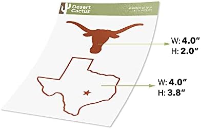 Texas Üniversitesi UT Longhorns Sticker Vinil Çıkartması Dizüstü Su Şişesi Araba Karalama Defteri (4 İnç Set)